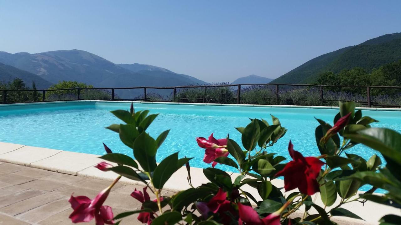 Agriturismo Roccagelli Vallo di Nera ภายนอก รูปภาพ