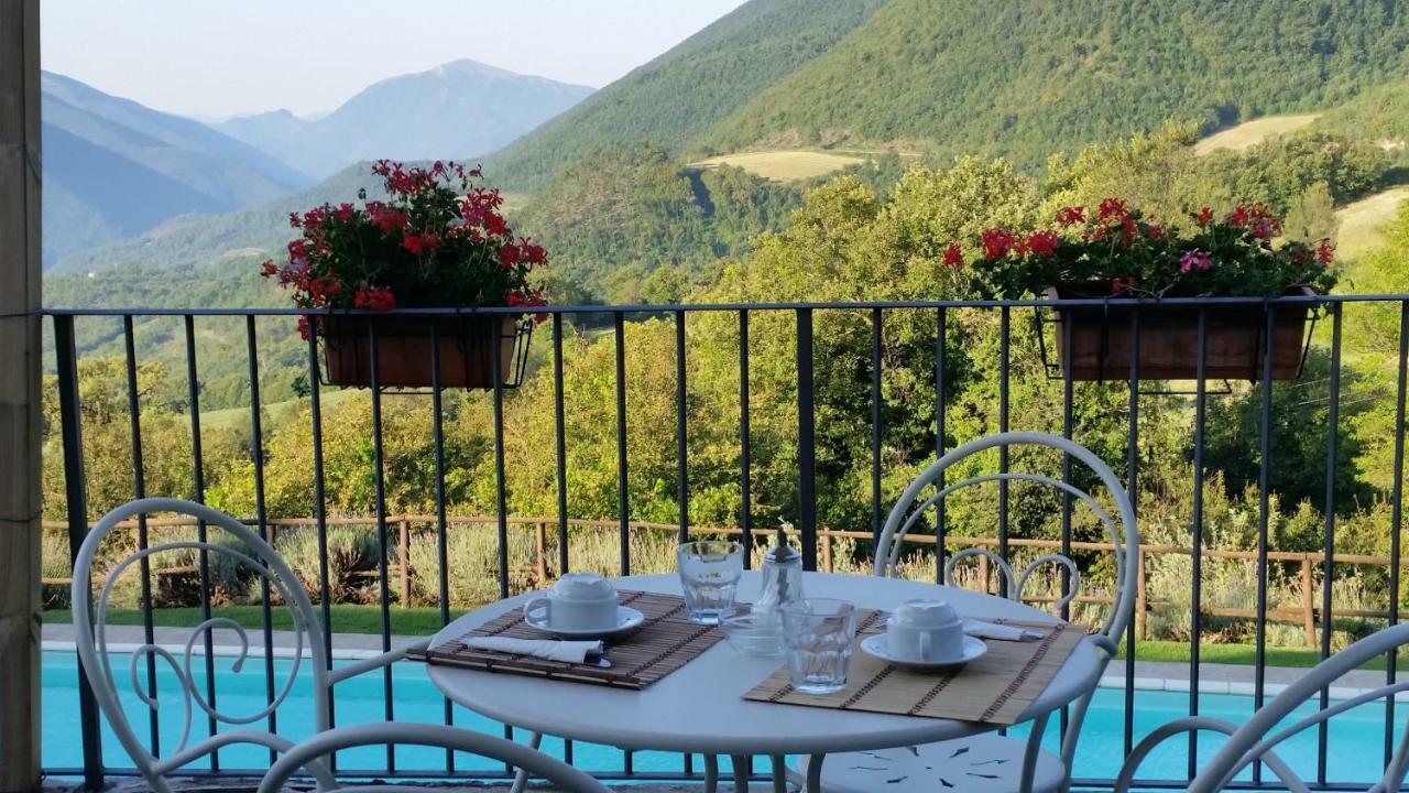 Agriturismo Roccagelli Vallo di Nera ภายนอก รูปภาพ
